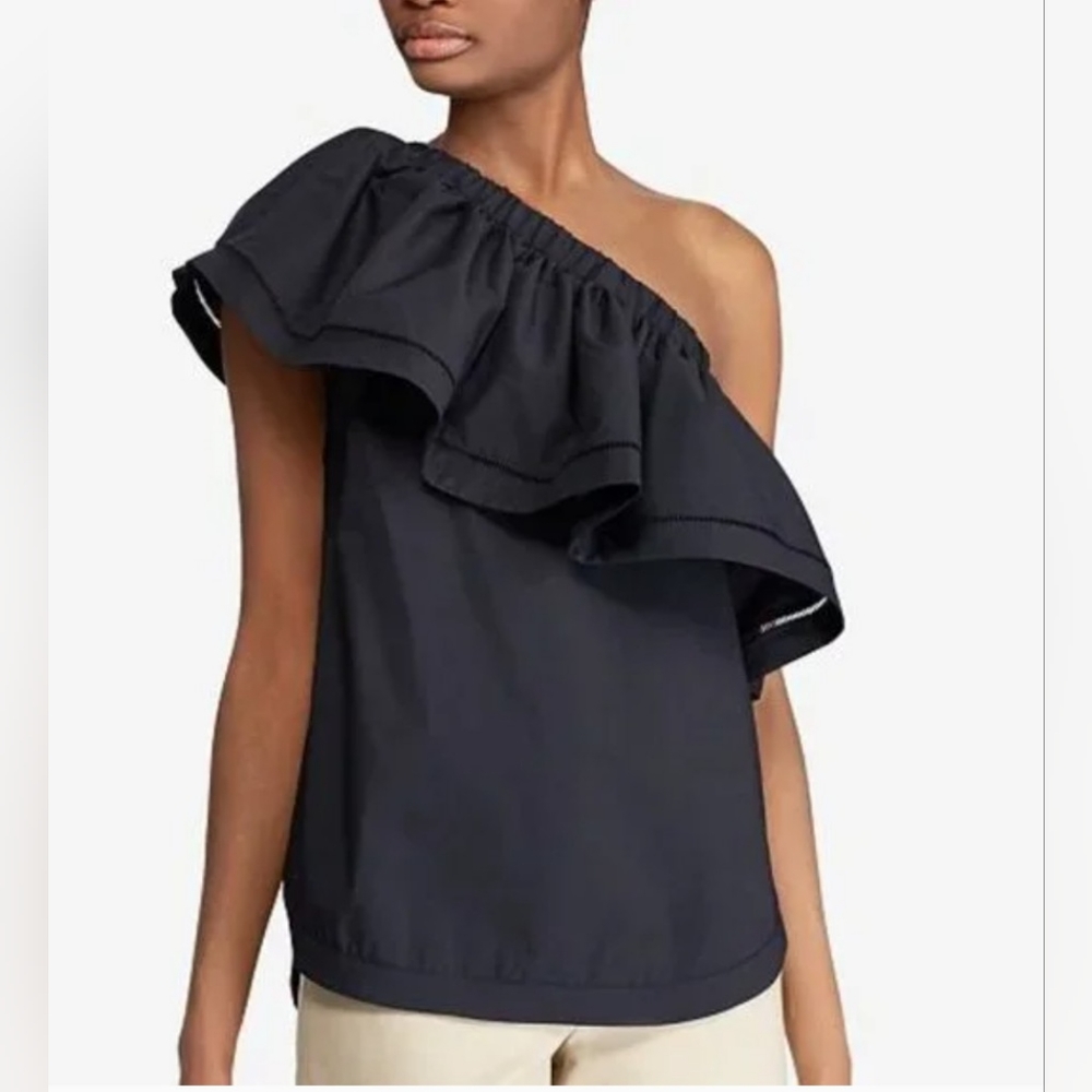 NWOT Ralph Lauren one shoulder black top